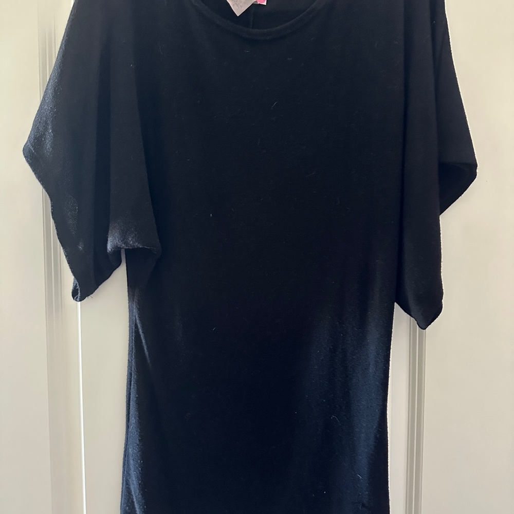 Black Oversized Knit Shirt/Dress